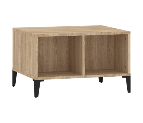 Mesa de centro madera contrachapada roble Sonoma 60x50x36,5 cm