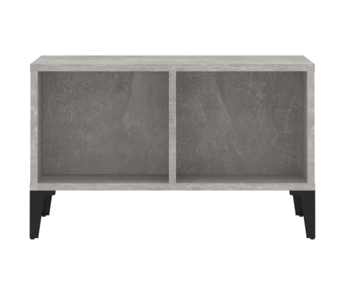 Mesa de centro madera contrachapada gris hormigón 60x50x36,5 cm