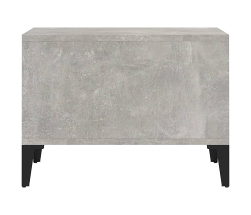 Mesa de centro madera contrachapada gris hormigón 60x50x36,5 cm