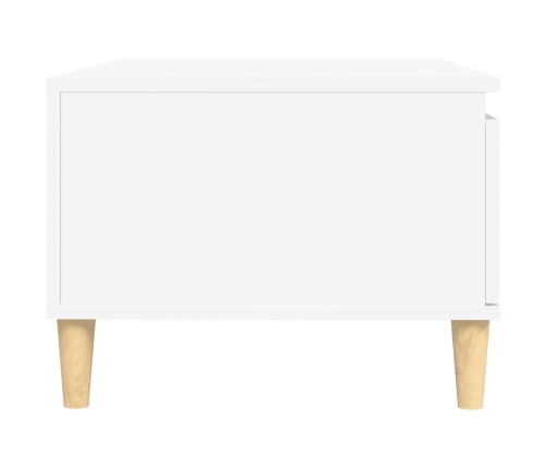 Mesa de centro madera contrachapada blanco 90x50x36,5 cm