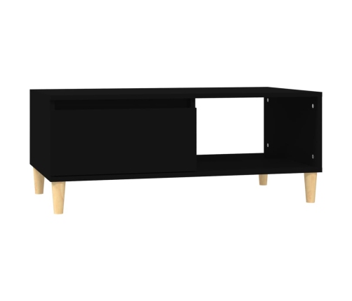 Mesa de centro madera contrachapada negro 90x50x36,5 cm