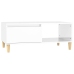 Mesa de centro madera contrachapada blanco brillo 90x50x36,5 cm