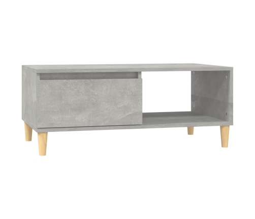 Mesa de centro madera contrachapada gris hormigón 90x50x36,5 cm