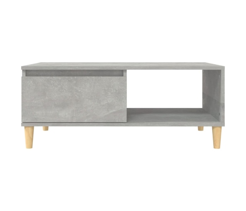 Mesa de centro madera contrachapada gris hormigón 90x50x36,5 cm