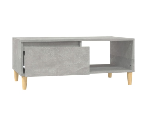 Mesa de centro madera contrachapada gris hormigón 90x50x36,5 cm