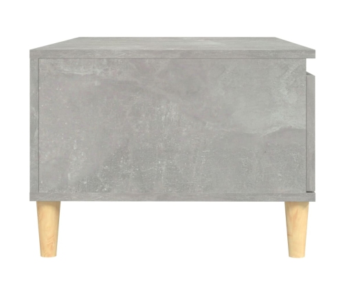 Mesa de centro madera contrachapada gris hormigón 90x50x36,5 cm