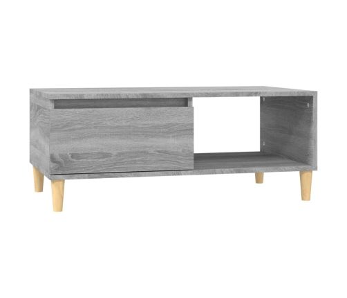 Mesa de centro madera contrachapada gris Sonoma 90x50x36,5 cm