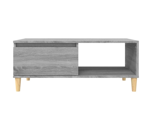 Mesa de centro madera contrachapada gris Sonoma 90x50x36,5 cm