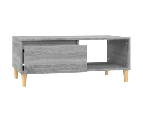 Mesa de centro madera contrachapada gris Sonoma 90x50x36,5 cm