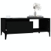 Mesa de centro madera contrachapada negro 90x50x36,5 cm