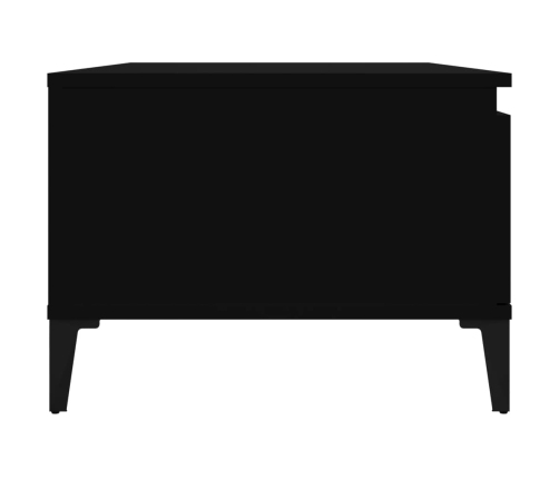 Mesa de centro madera contrachapada negro 90x50x36,5 cm