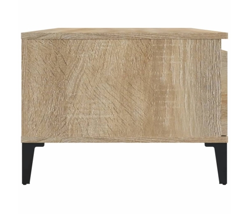 vidaXL Mesa de centro madera contrachapada roble Sonoma 90x50x36,5 cm