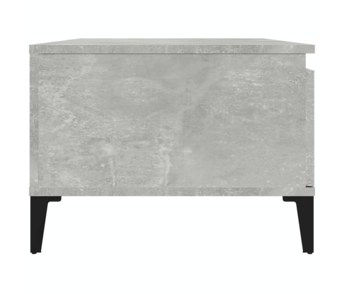 Mesa de centro madera contrachapada gris hormigón 90x50x36,5 cm