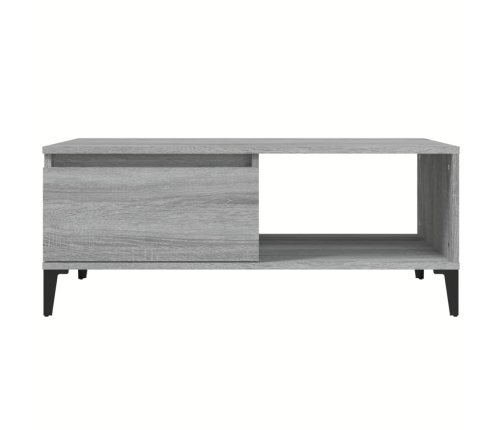 Mesa de centro madera contrachapada gris Sonoma 90x50x36,5 cm