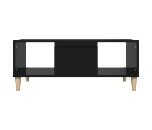 Mesa de centro madera contrachapada negro 90x50x36,5 cm