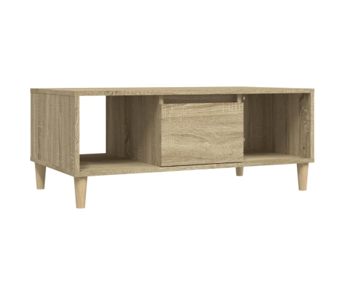 Mesa de centro madera contrachapada roble Sonoma 90x50x36,5 cm