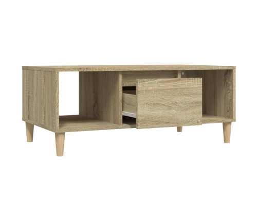 Mesa de centro madera contrachapada roble Sonoma 90x50x36,5 cm