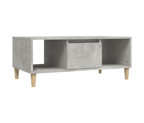 Mesa de centro madera contrachapada gris hormigón 90x50x36,5 cm