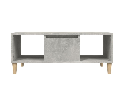 Mesa de centro madera contrachapada gris hormigón 90x50x36,5 cm