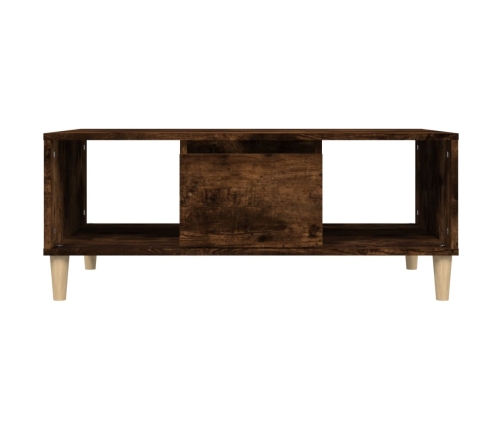 Mesa de centro madera contrachapada roble ahumado 90x50x36,5 cm