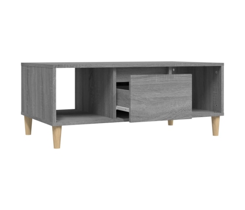 Mesa de centro madera contrachapada gris Sonoma 90x50x36,5 cm