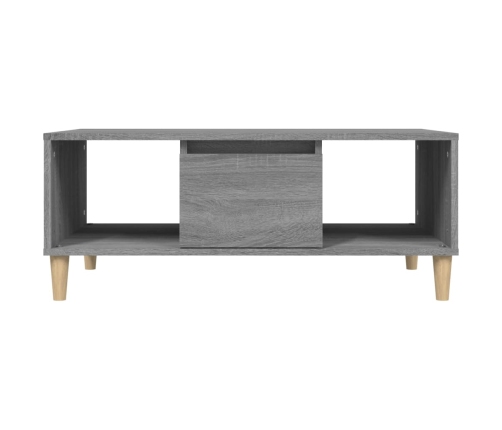 Mesa de centro madera contrachapada gris Sonoma 90x50x36,5 cm