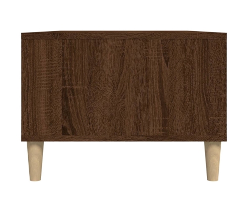 Mesa de centro madera contrachapada marrón roble 90x50x36,5 cm