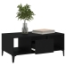 Mesa de centro madera contrachapada negro 90x50x36,5 cm