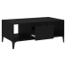 Mesa de centro madera contrachapada negro 90x50x36,5 cm