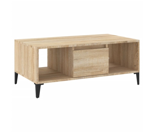 Mesa de centro madera contrachapada roble Sonoma 90x50x36,5 cm