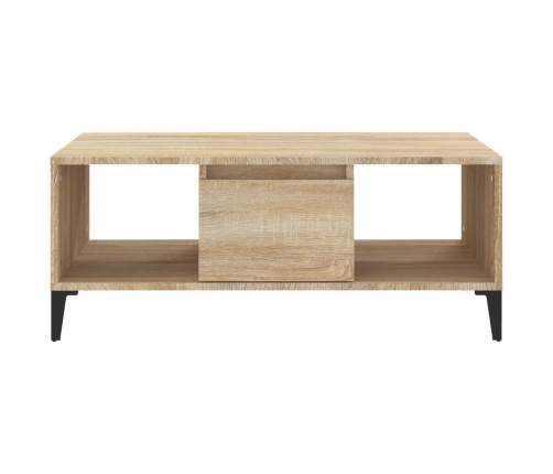 Mesa de centro madera contrachapada roble Sonoma 90x50x36,5 cm