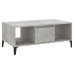 Mesa de centro madera contrachapada gris hormigón 90x50x36,5 cm