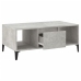 Mesa de centro madera contrachapada gris hormigón 90x50x36,5 cm