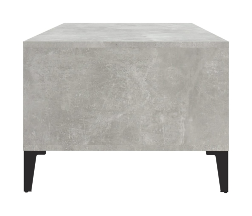 Mesa de centro madera contrachapada gris hormigón 90x50x36,5 cm