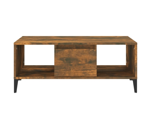 Mesa de centro madera contrachapada roble ahumado 90x50x36,5 cm