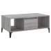 vidaXL Mesa de centro madera contrachapada gris Sonoma 90x50x36,5 cm