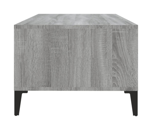 vidaXL Mesa de centro madera contrachapada gris Sonoma 90x50x36,5 cm