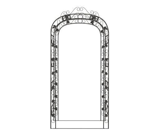 Arco de jardín acero negro 116x45x240 cm