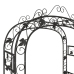 Arco de jardín acero negro 116x45x240 cm