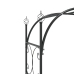 Arco de jardín con puerta acero negro 108x45x235 cm