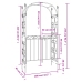 Arco de jardín con puerta acero negro 108x45x235 cm