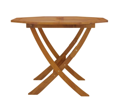 Mesa de jardín plegable madera maciza de acacia 90x75 cm