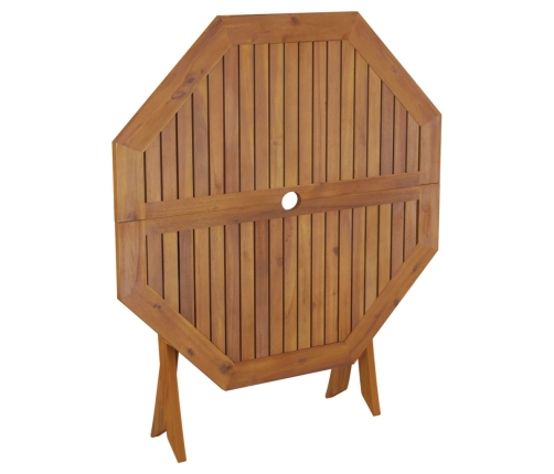 Mesa de jardín plegable madera maciza de acacia 90x75 cm