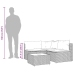 Set de muebles de jardín 4 pzas y cojines ratán sintético gris