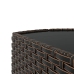Set muebles de jardín 4 piezas y cojines ratán sintético marrón
