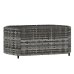 Set de muebles de jardín 4 pzas y cojines ratán sintético gris