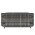Set de muebles de jardín 4 pzas y cojines ratán sintético gris