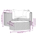 Set de muebles de jardín 4 pzas y cojines ratán sintético gris