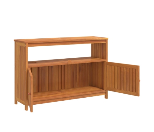 Mesa consola de jardín madera maciza acacia 110x35x75 cm