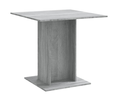 Mesa de comedor madera contrachapada gris Sonoma 80x80x75 cm